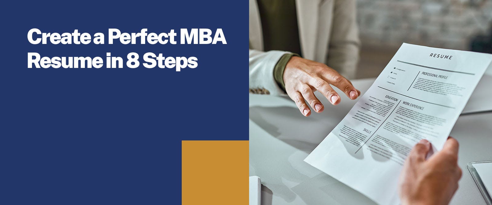 Create a Perfect MBA Resume in 8 Steps